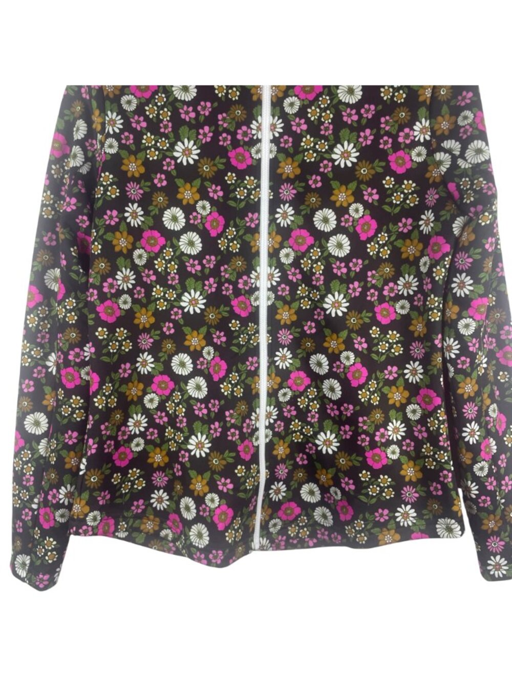 Smith & Quinn Womens Floral Full-Zip Jacket Medium Multicolor 70s floral retro - Picture 3 of 9